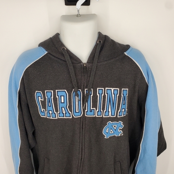 North Carolina Tar Heels Hoodie Men's Large Team Logo Blue Grey - Picture 9 of 11